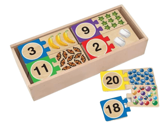 Correcting Wooden Number Puzzles (40 pcs)