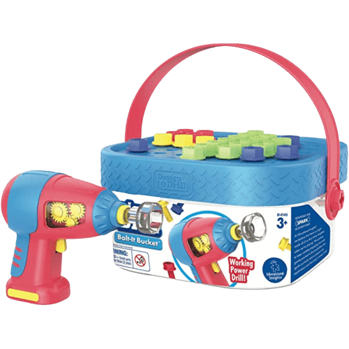 Design & Drill Bolt-It Bucket STEM Toy for Boys