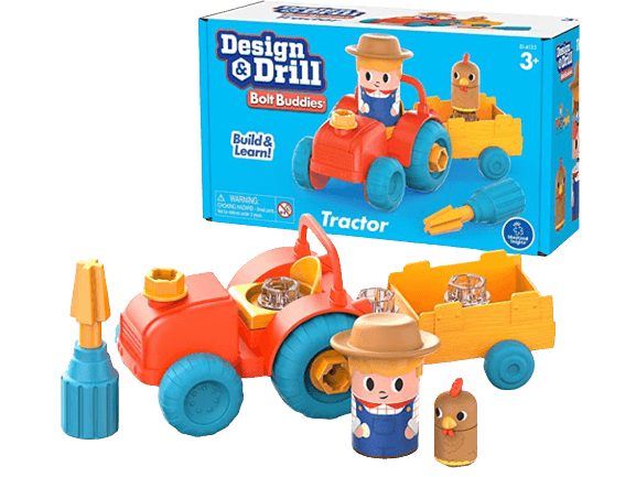 Educational Insights Design & Drill Bolt Buddies Tractor