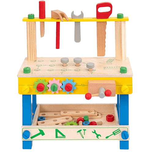 Wooden Tool Workbench Toy for Kids & Toddlers