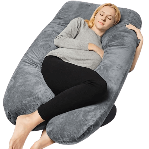 QUEEN ROSE Pregnancy Pillow with Velvet Cover For Back Pain