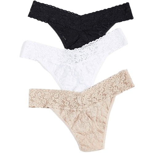 Hanky panky Women's Maternity Signature Lace Original Rise Thong 3 Pack