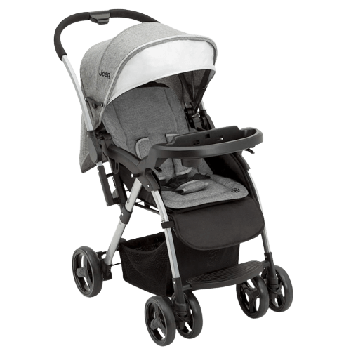 Jeep Unlimited Reversible Handle Stroller, Grey Tweed