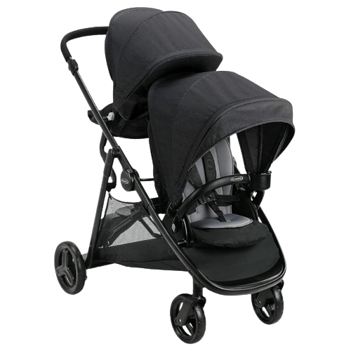 Double Stroller Features Bench Seat and Standing Platform Options, Gotham