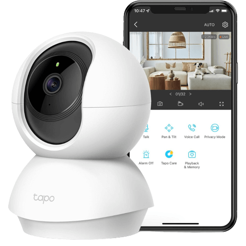 TP-Link Tapo 2K Pan/Tilt Security Camera for Baby Monitor