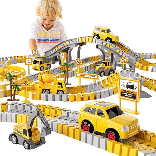 iHaHa 236 PCS Construction Toys Race Tracks for Boys