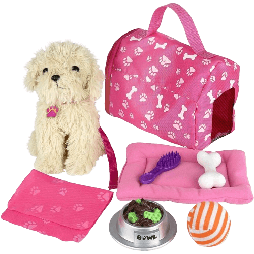 Click N' Play Toy Puppy for Kids, 9 Piece Play Dog Set, Dog Toy for Girls 3-6 Years