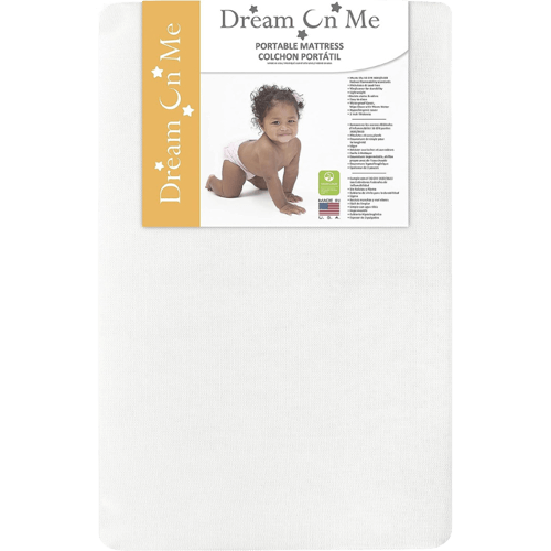 Dream On Me 2-in-1 Breathable Two-Sided 3" Portable Mini Crib Mattress: