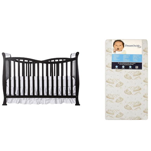 Dream On Me Violet 7 in 1 Convertible Life Style Crib with Dream On Me Spring Crib