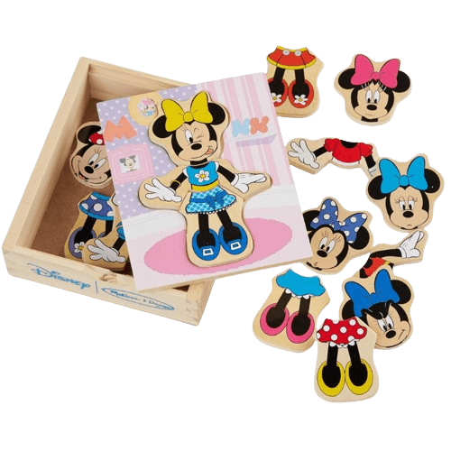 Melissa & Doug Disney Minnie Mouse Mix and Match Dress-Up Wooden Play Set (18 pcs)