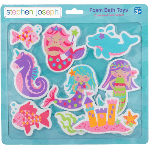 Stephen Joseph, Floating Foam Bath Character 10-Piece Toy Set