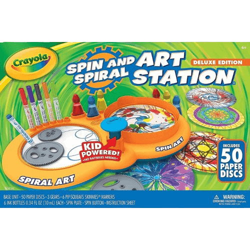 Crayola Spin & Spiral Art Station Deluxe, DIY Crafts, Toys for Boys & Girls