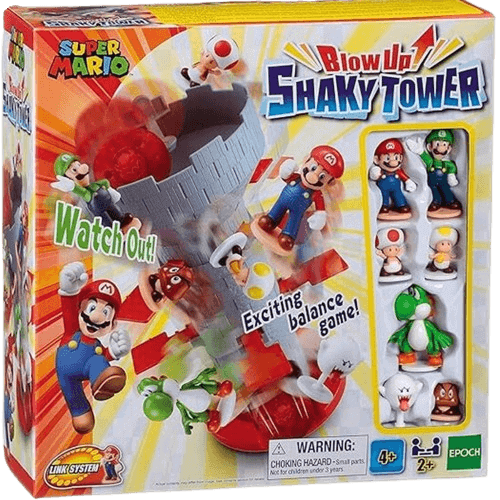 Epoch Games Super Mario Blow Up! Shaky Tower Balancing Game: