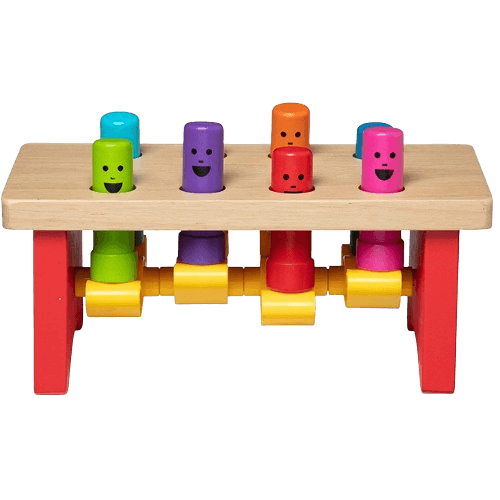 Melissa & Doug Deluxe Pounding Bench Wooden Toy With Mallet