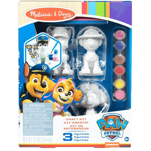 The Melissa & Doug PAW Patrol Craft Kit - 3 Decorate Your Own Pup Figurines