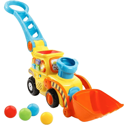 VTech Pop-a-Balls Push & Pop Bulldozer,Yellow