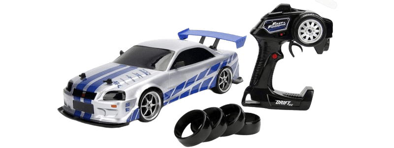 Jada Toys Fast & Furious Brian's Nissan Skyline GT-R (BN34) Drift Power Slide RC Radio