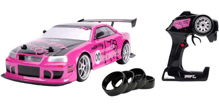 Jada Toys Hello Kitty Nissan Skyline GT-R (Bnr34) Drift Power Slide Elite R/C