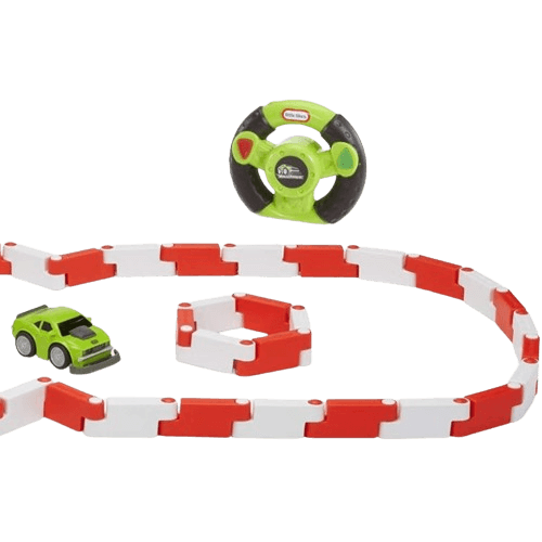 Little Tikes YouDrive Flex Tracks Green Muscle Car w/ Easy Steering RC, Multicolored: