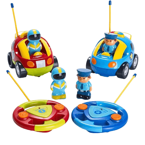 Prextex Remote Control Car (2 Pack) Toddler Toys for 3 Year Old Boys & Girls